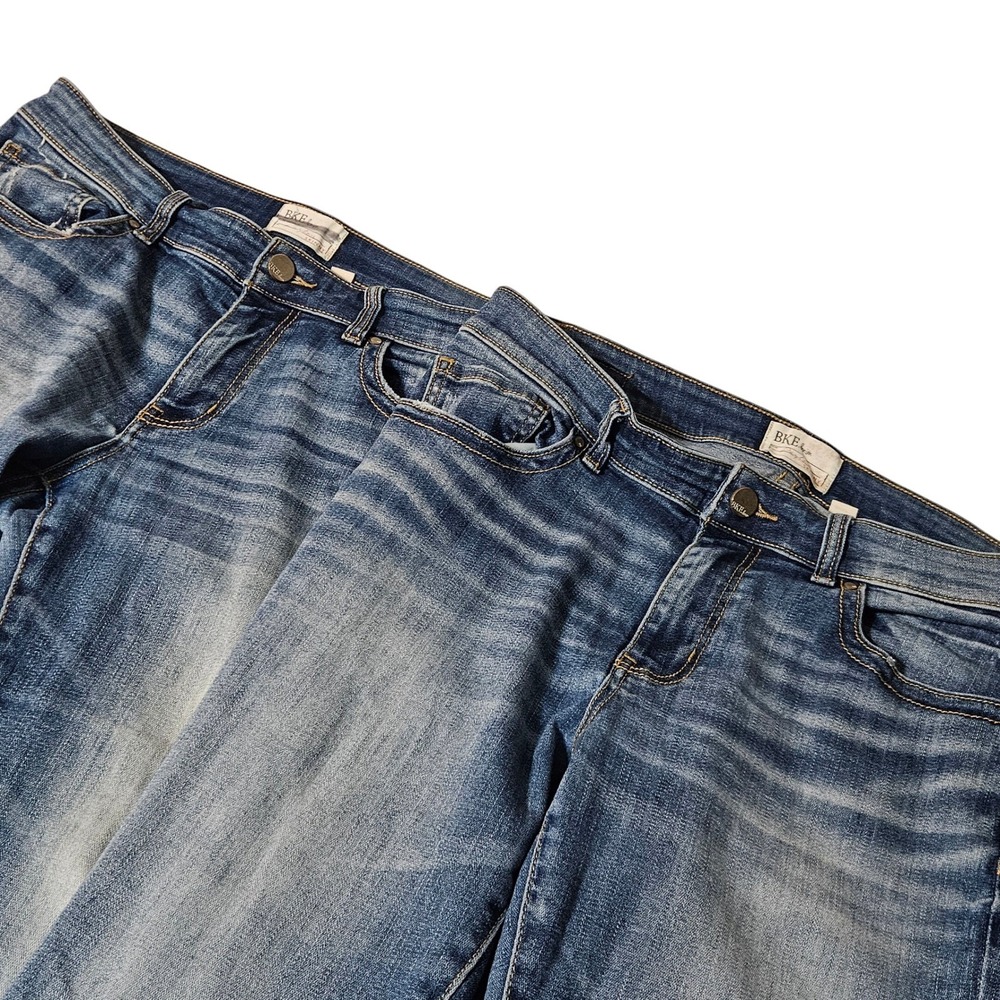 Lot‎ of 2 BKE Payton Skinny Jeans Womens 29x31 Dark Wash Distressed Denim